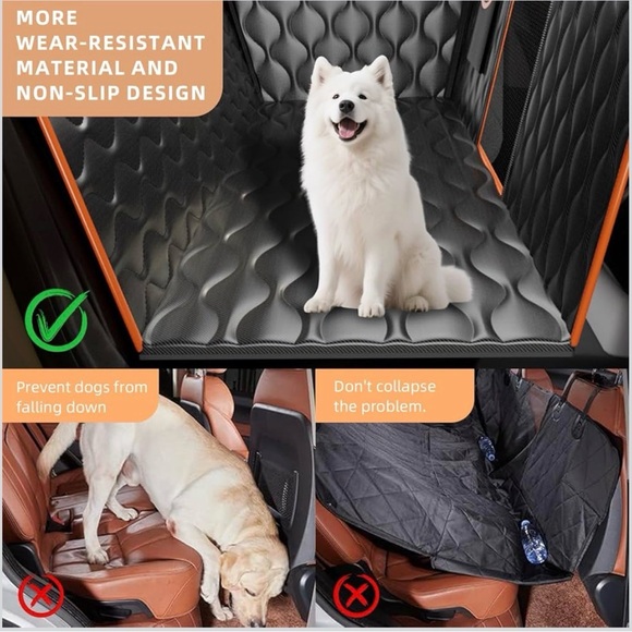 Tail Treasures Scratchproof Dog Car Seat Cover For Back Seat - Picture 4 of 7